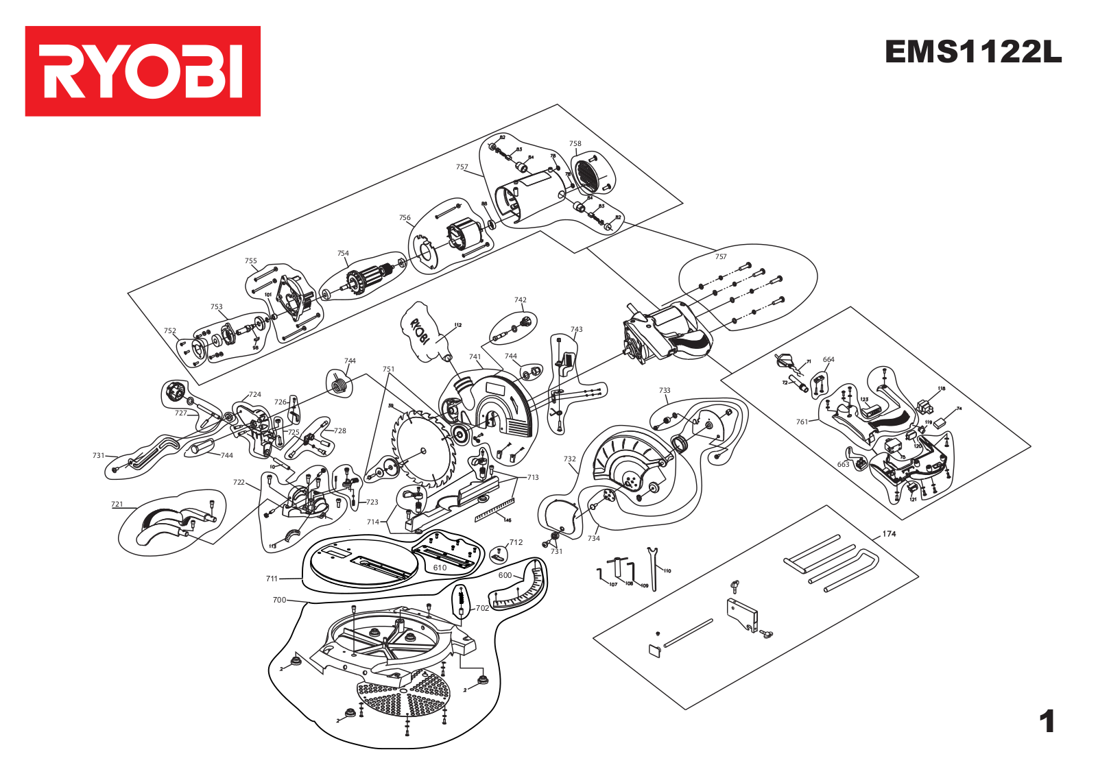 RYOBI EMS1122L User Manual