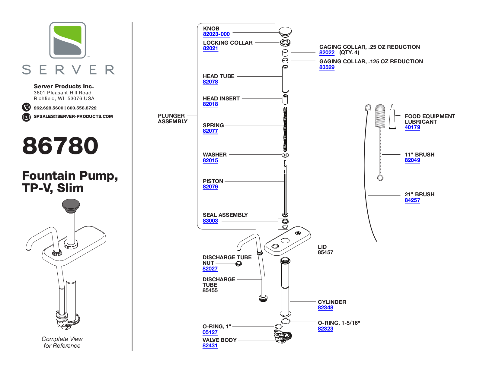 Server 86780 Parts Manual