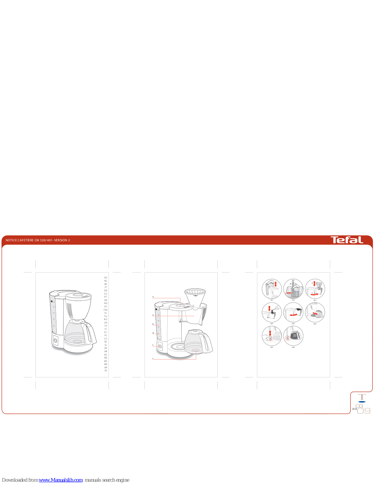 TEFAL Coffee Maker Quick Manual - ManualMachine.com