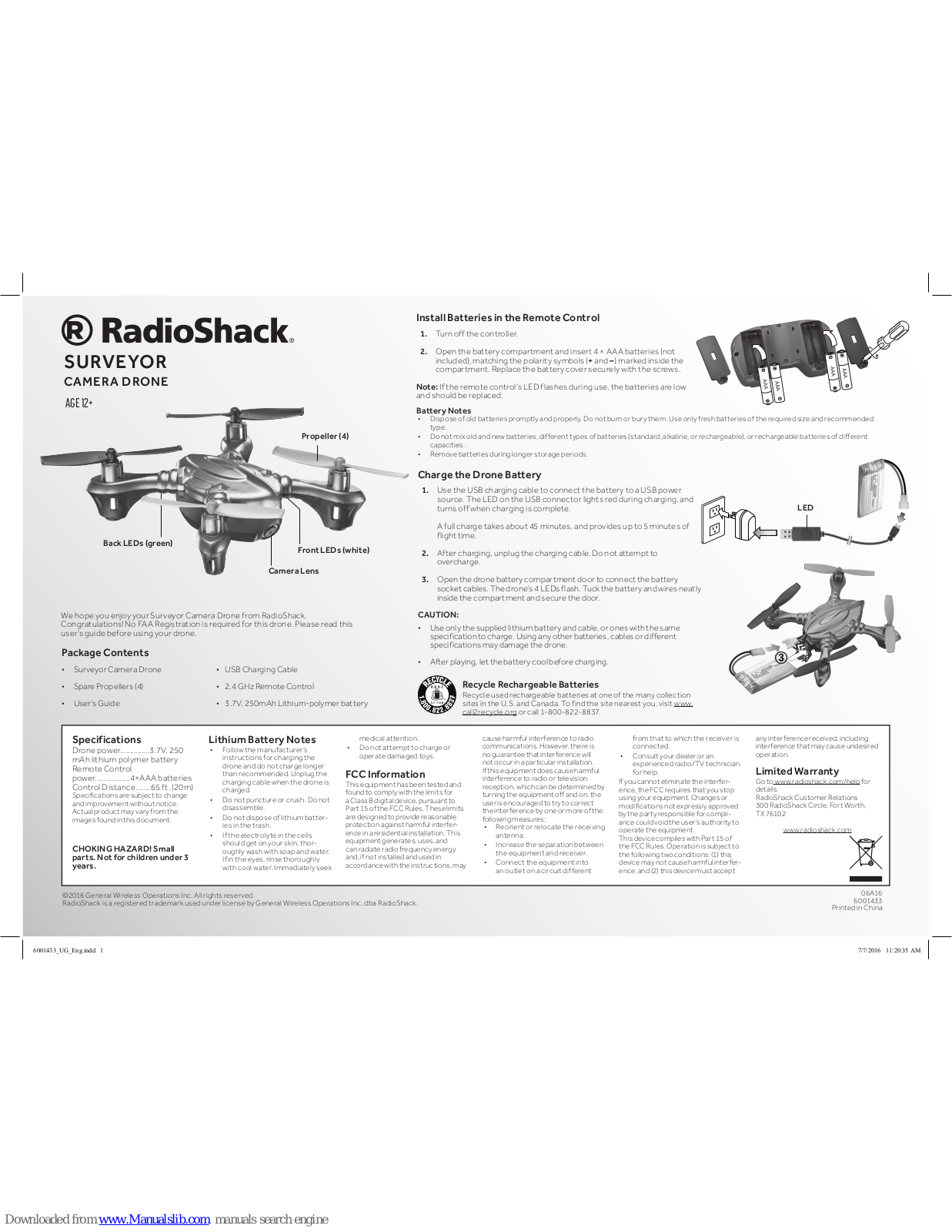 Radio Shack SURVEYOR User Manual