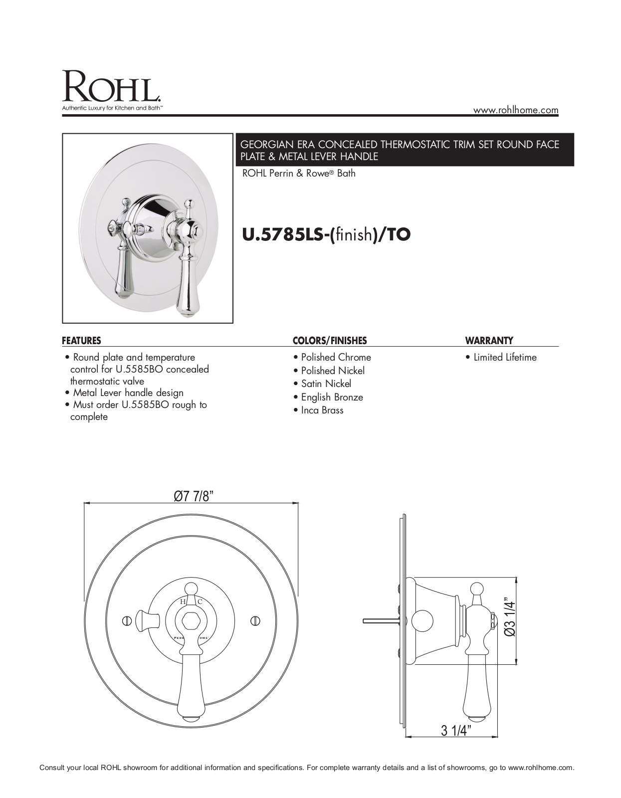 Perrin & Rowe PRWE1451 Specifications - ManualMachine.com