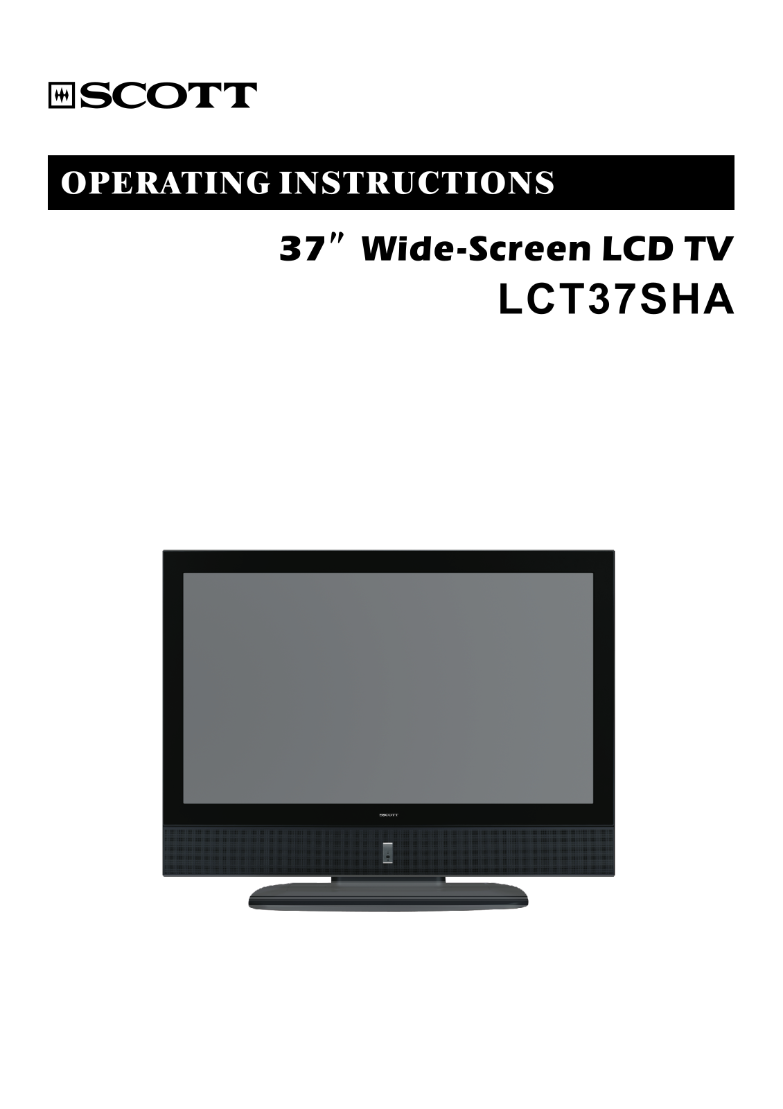 Scott LCT37SHA User Manual