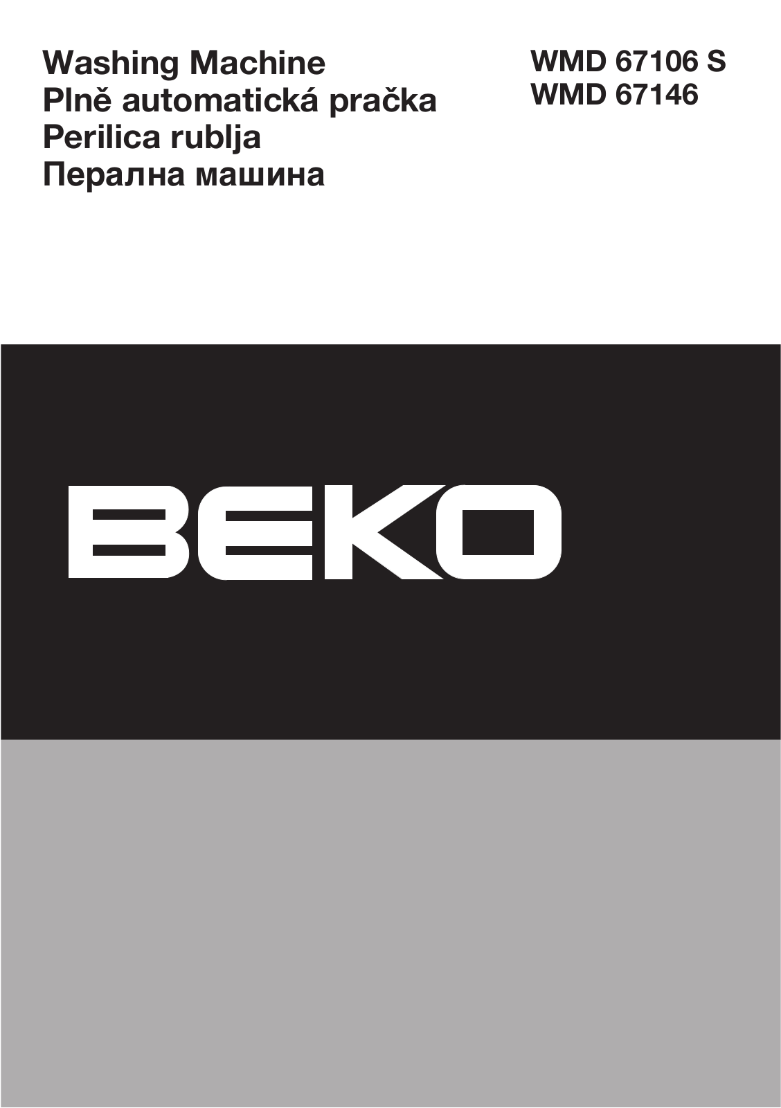 Beko WMD 67106 S, WMD 67146 User manual