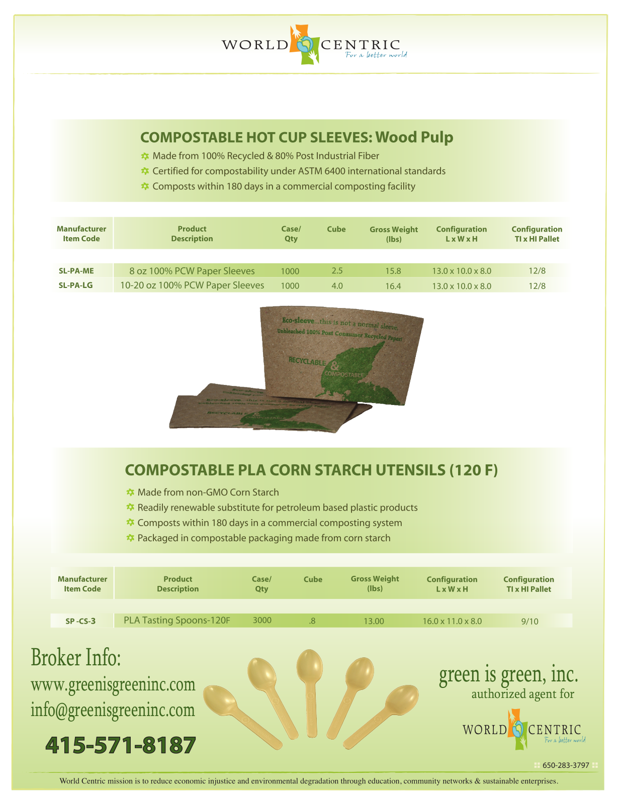 Green is green Compostable Hot Cup Accessories User Manual