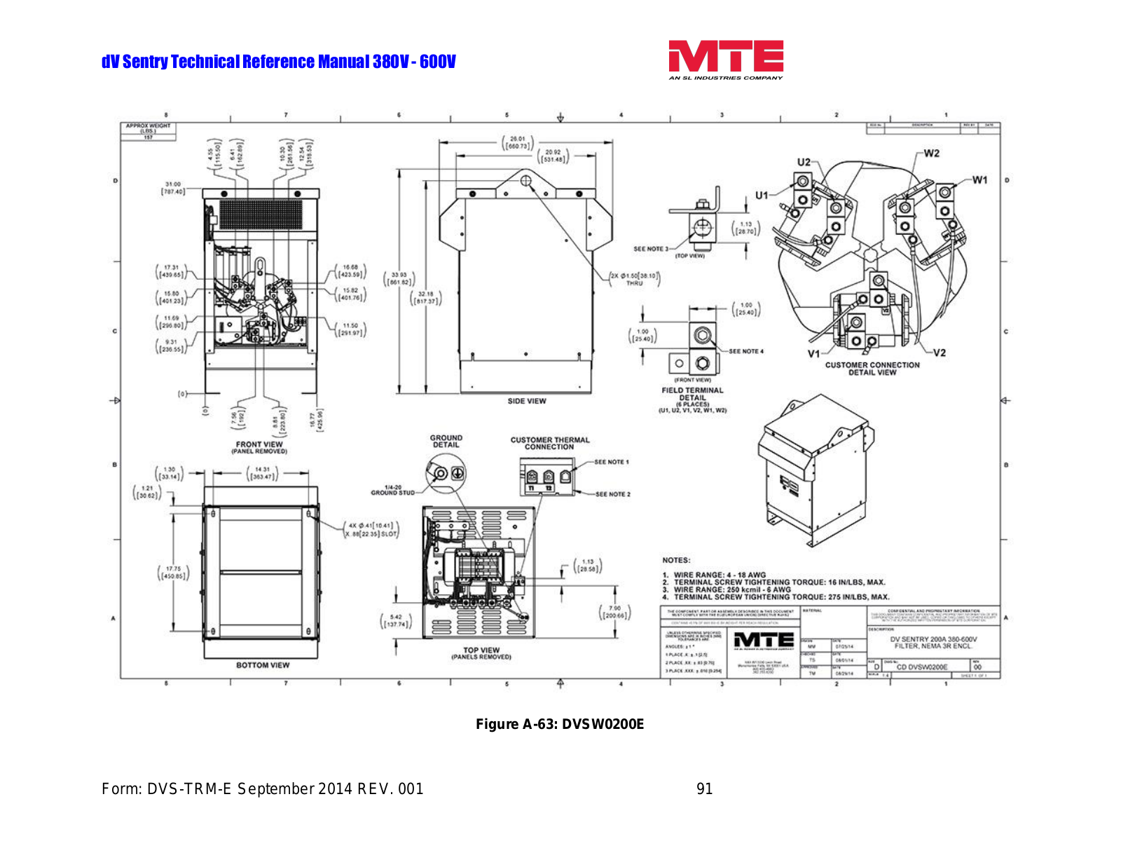 MTE DVSW0200E Technical Reference Manual