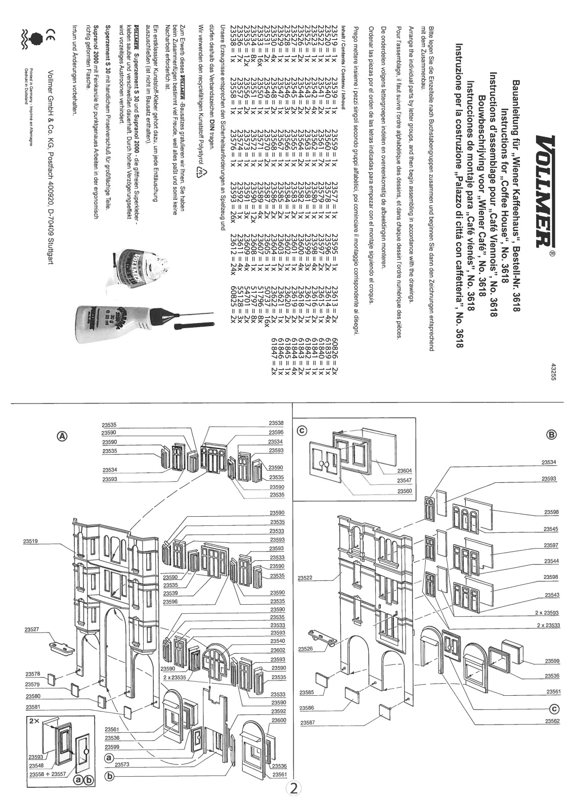 Vollmer 3618 Instructions - ManualMachine.com