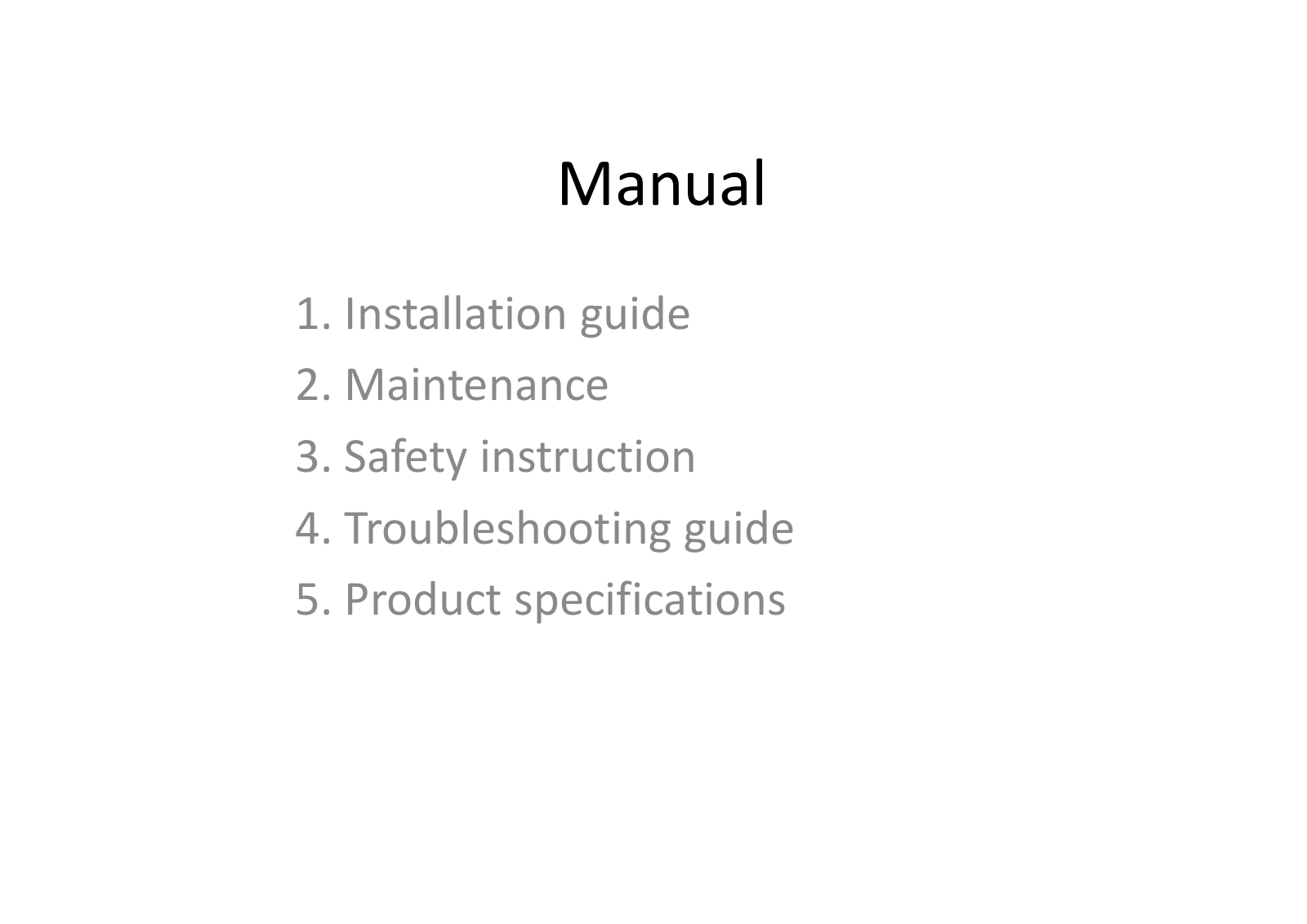 SANDASTER SUNLIGHT Users Manual