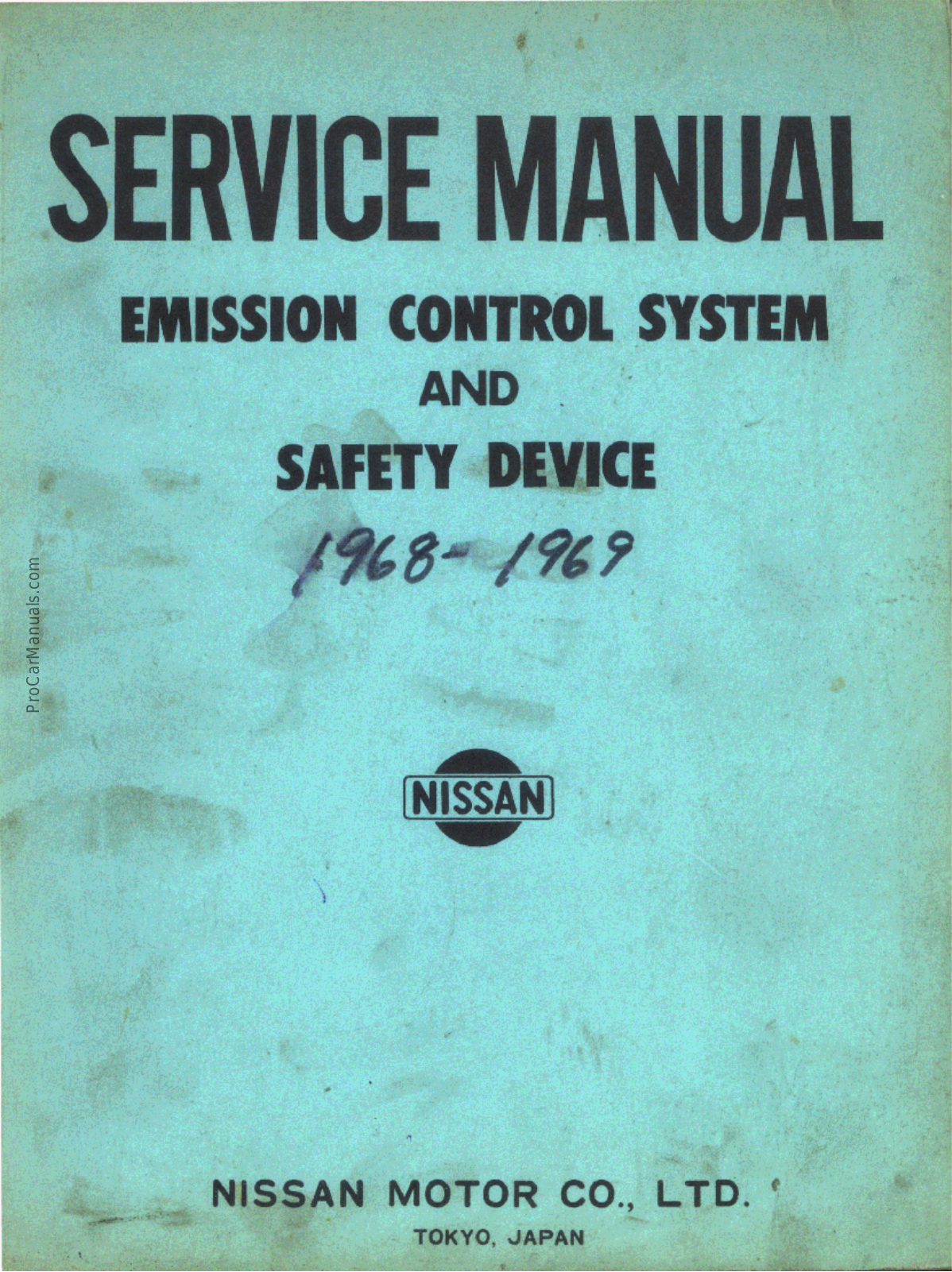 NISSAN Nissan. Service Manual Emission Control Systems and Safety Device 1968-1969