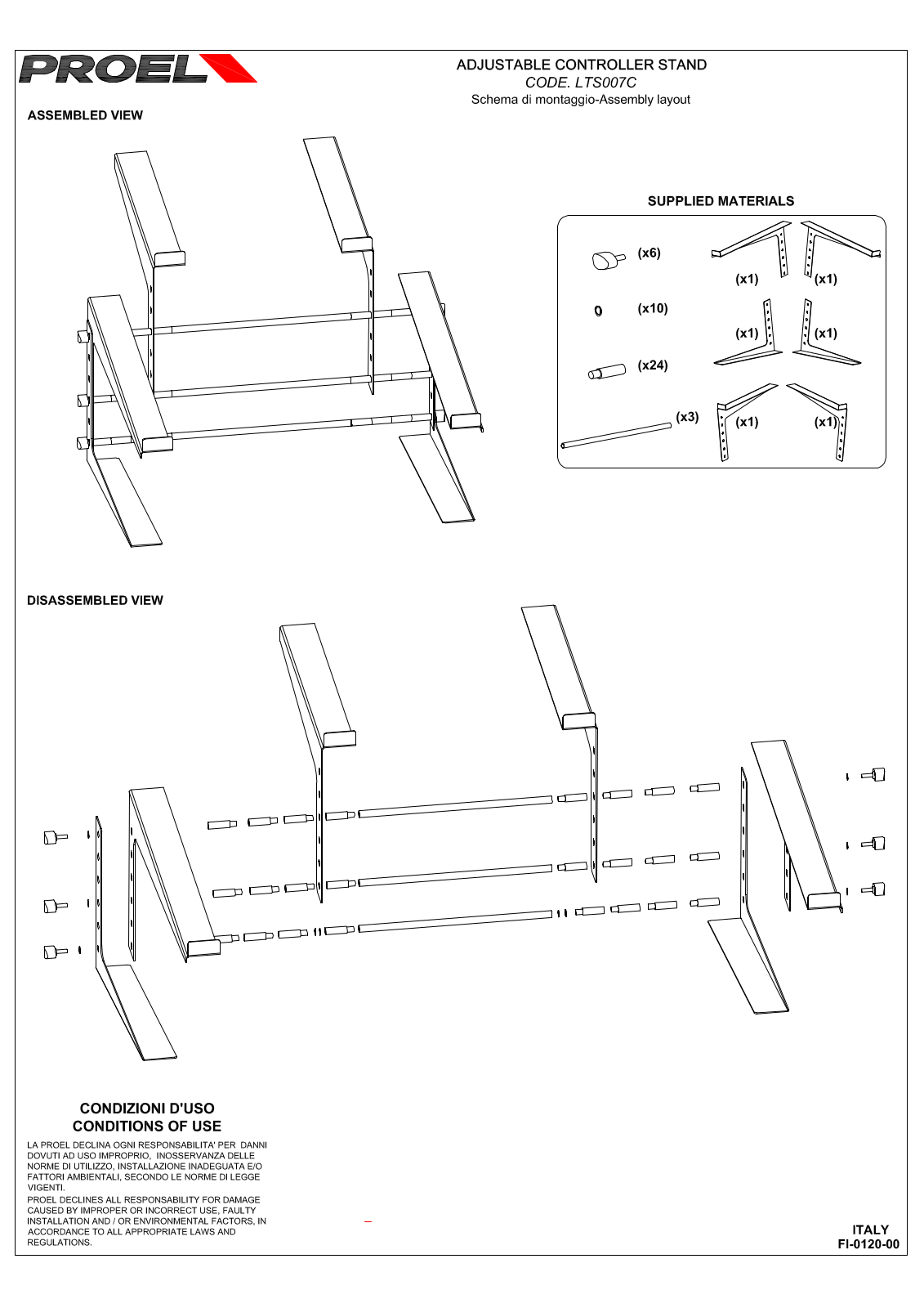 Proel LTS007C Drawing