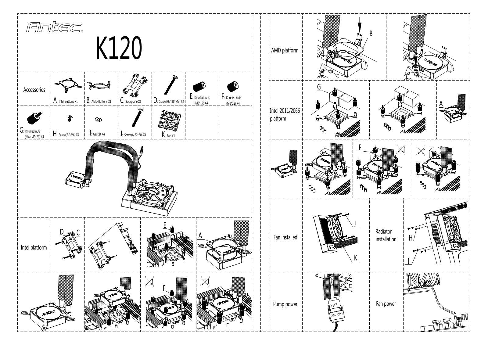 Antec H20 K Series K120 operation manual