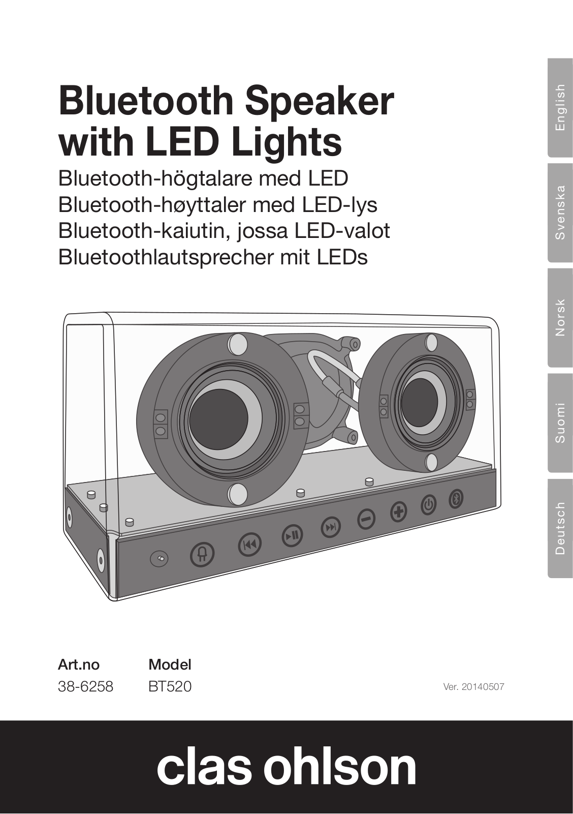 Clas Ohlson BT520 Instruction Manual