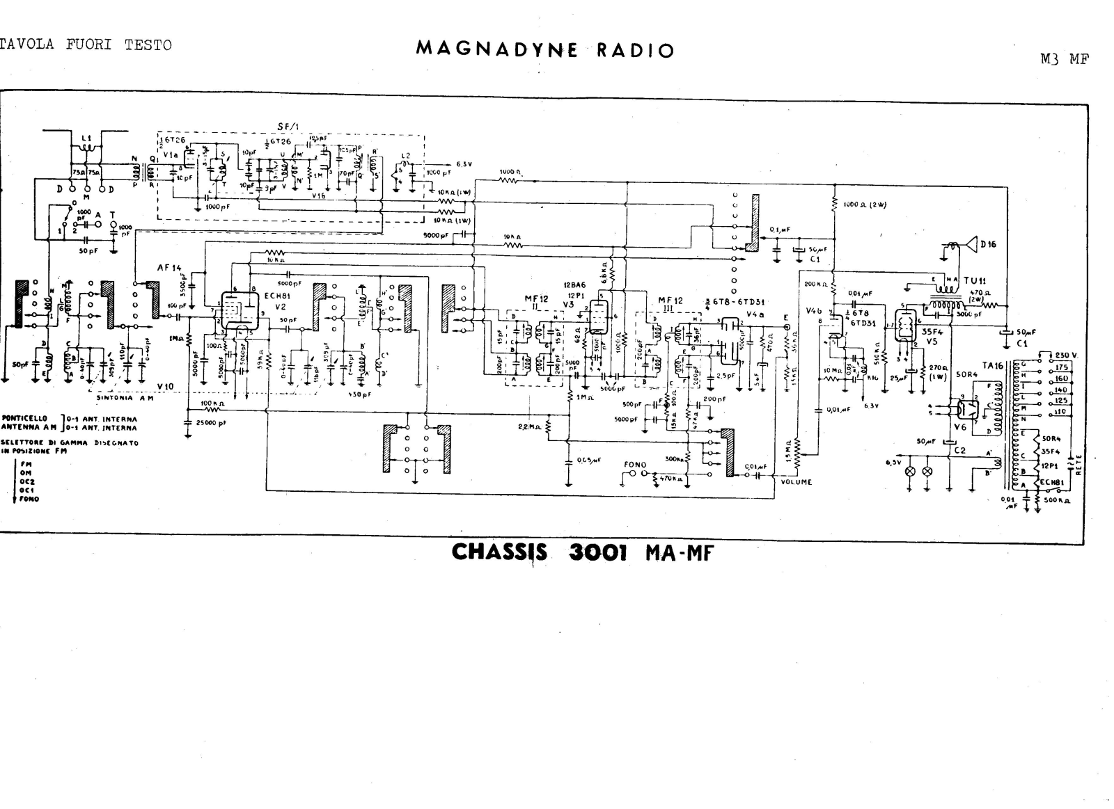 Magnadyne 3001 Schematic