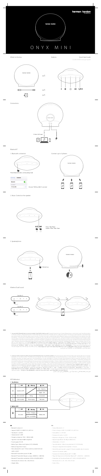 Harman Kardon Onyx Mini Blue User Manual