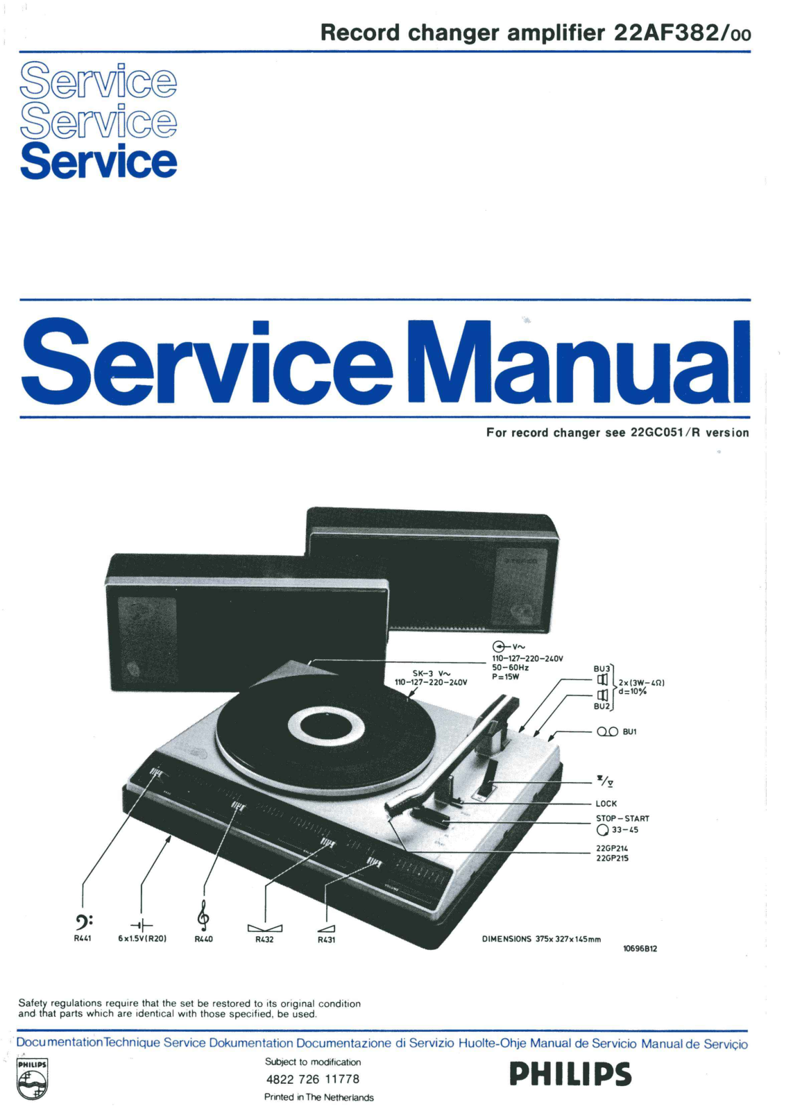 Philips AF-382 Service Manual