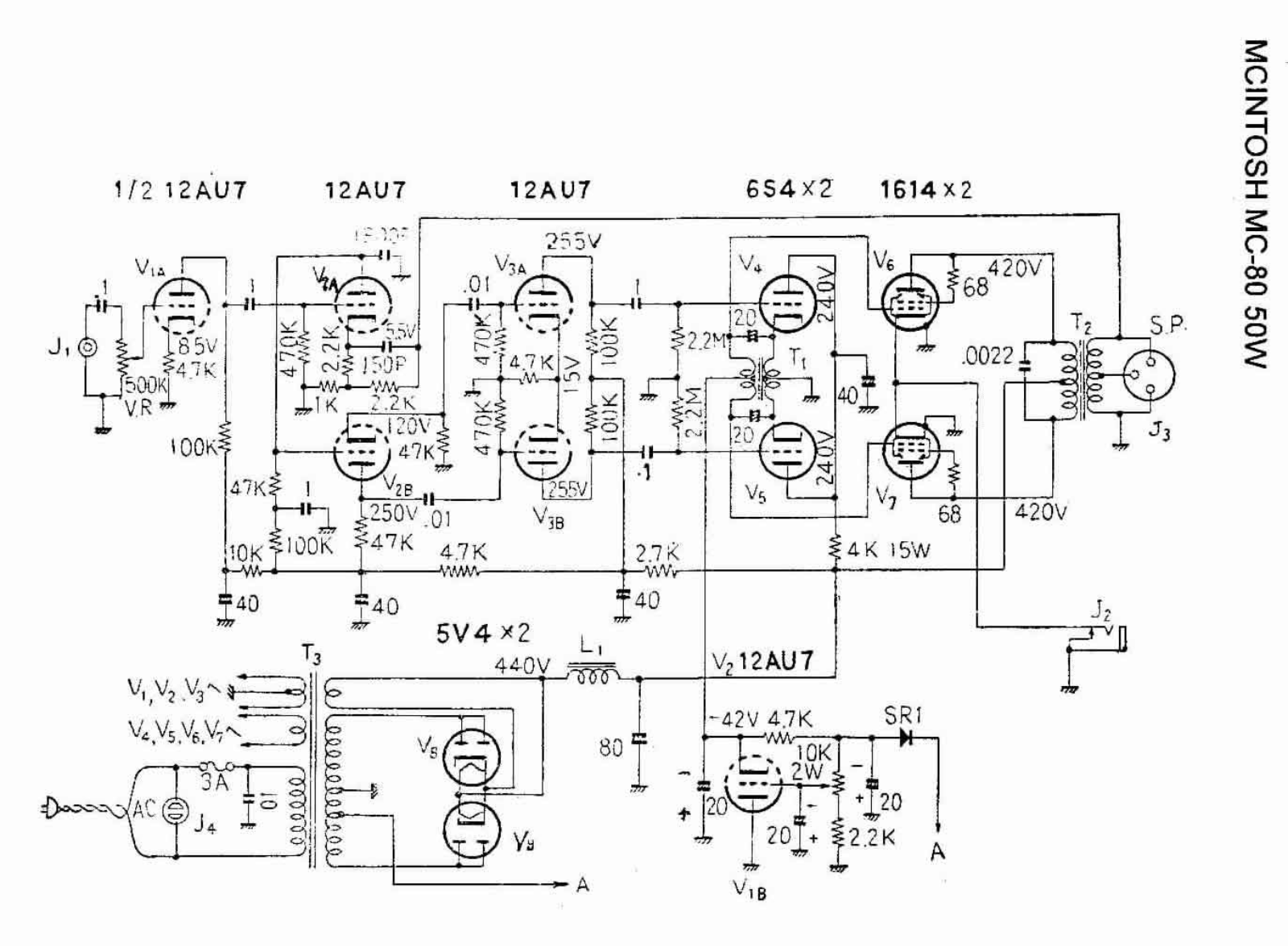 Mcintosh mc 80 schematic