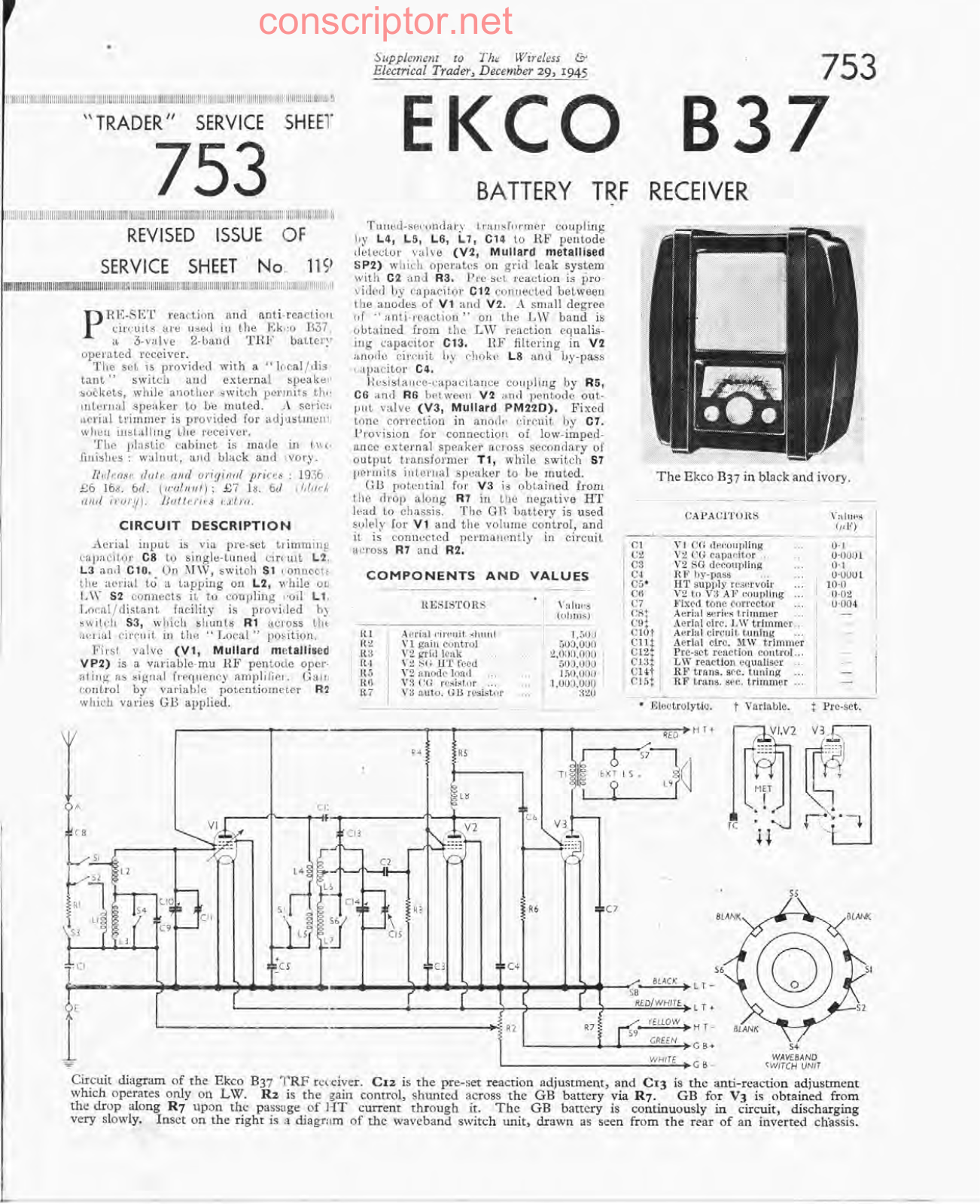 EKCO B37 Service manual