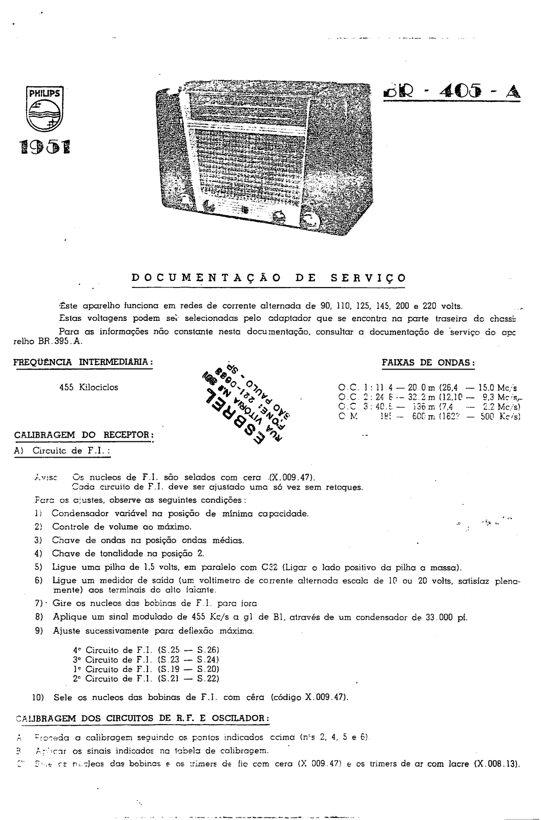 Philips BR405A Schematic