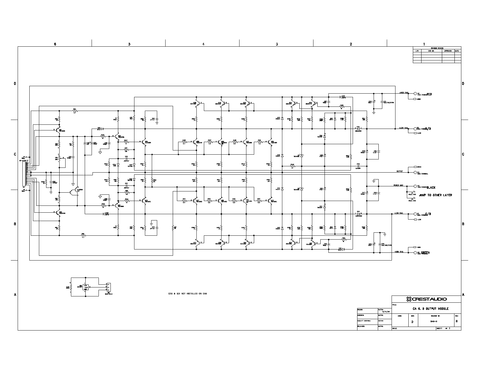 Crest Audio CA6, CA9 Schematic