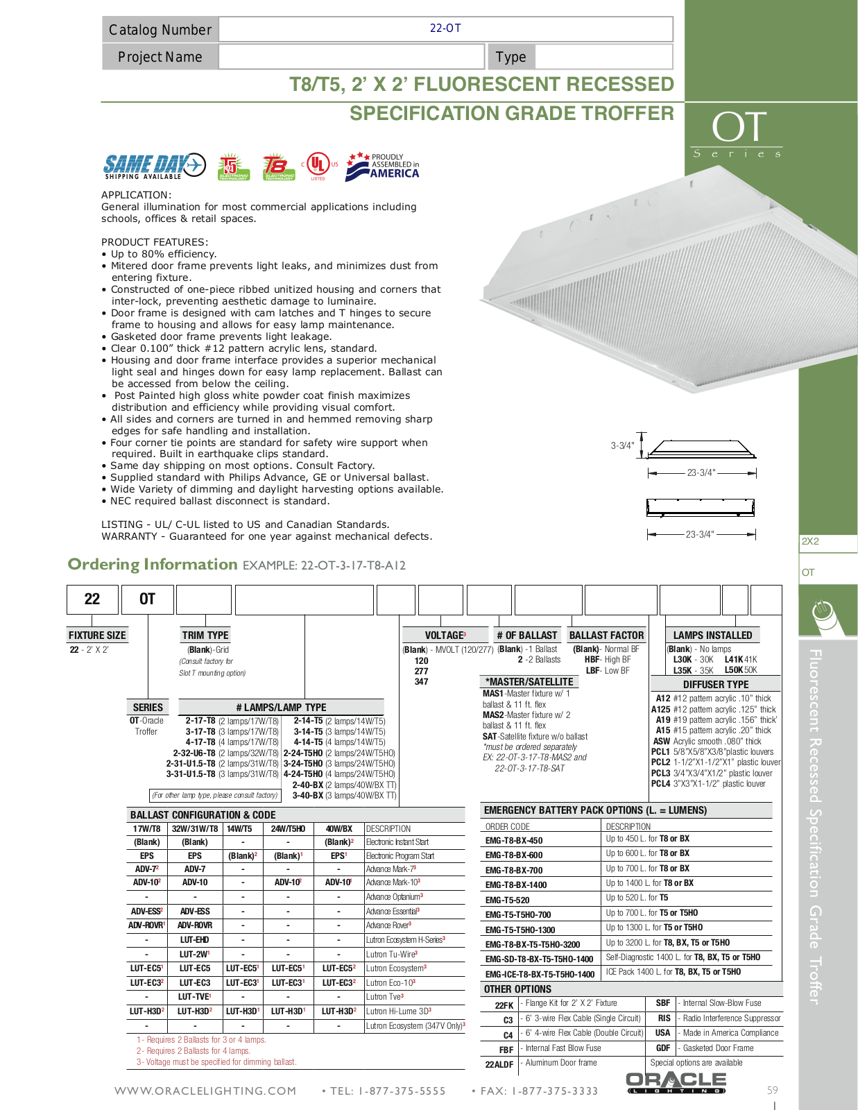 Oracle OT-22 User Manual