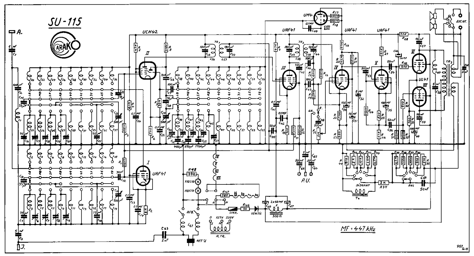 Arako Karin SU115 Schematic