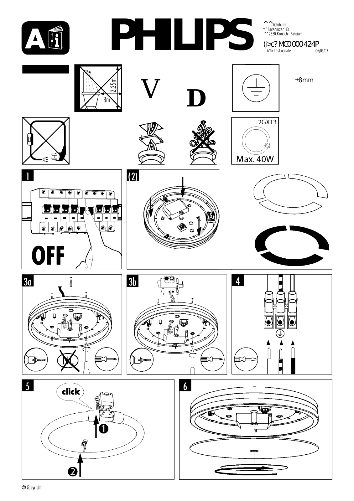 Philips Ecomoods Plafón User Manual