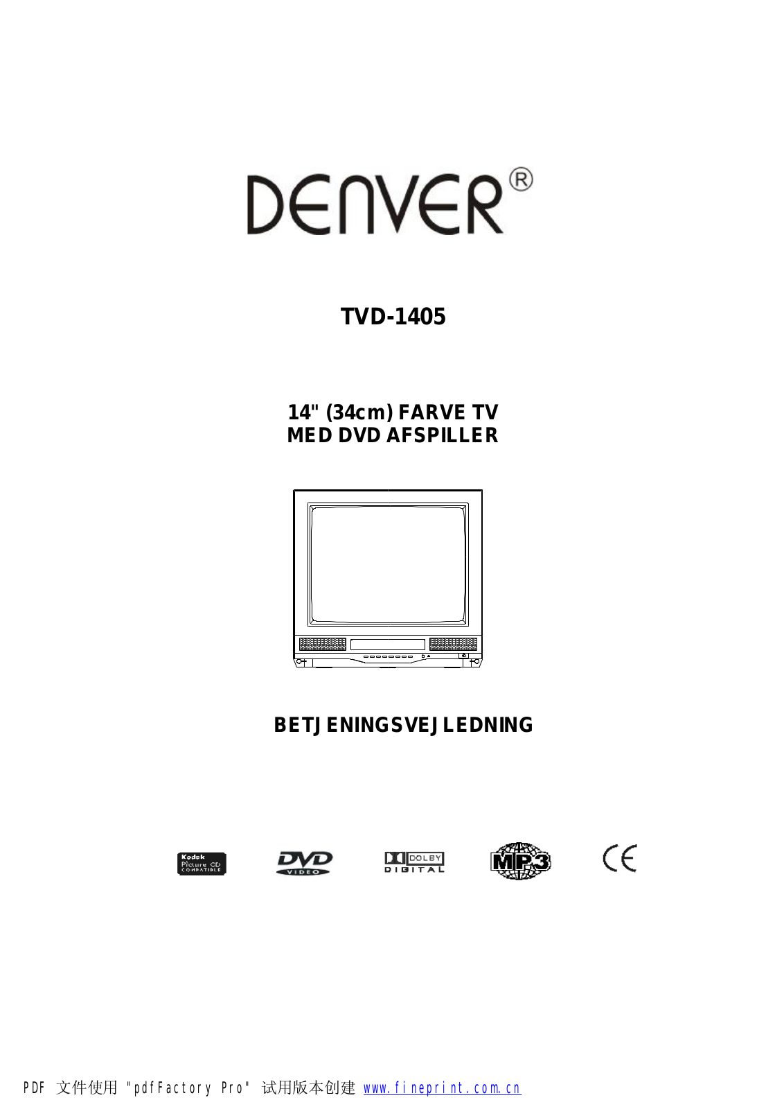 Denver TVD-1405 User Manual