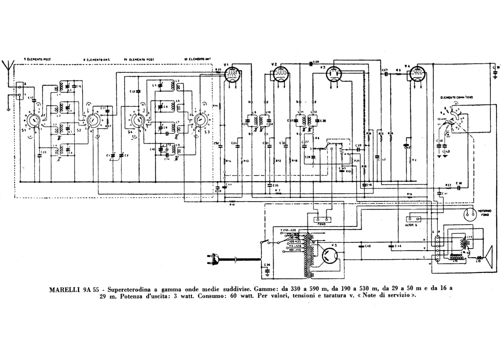 Radiomarelli 9a55 2 schematic - ManualMachine.com