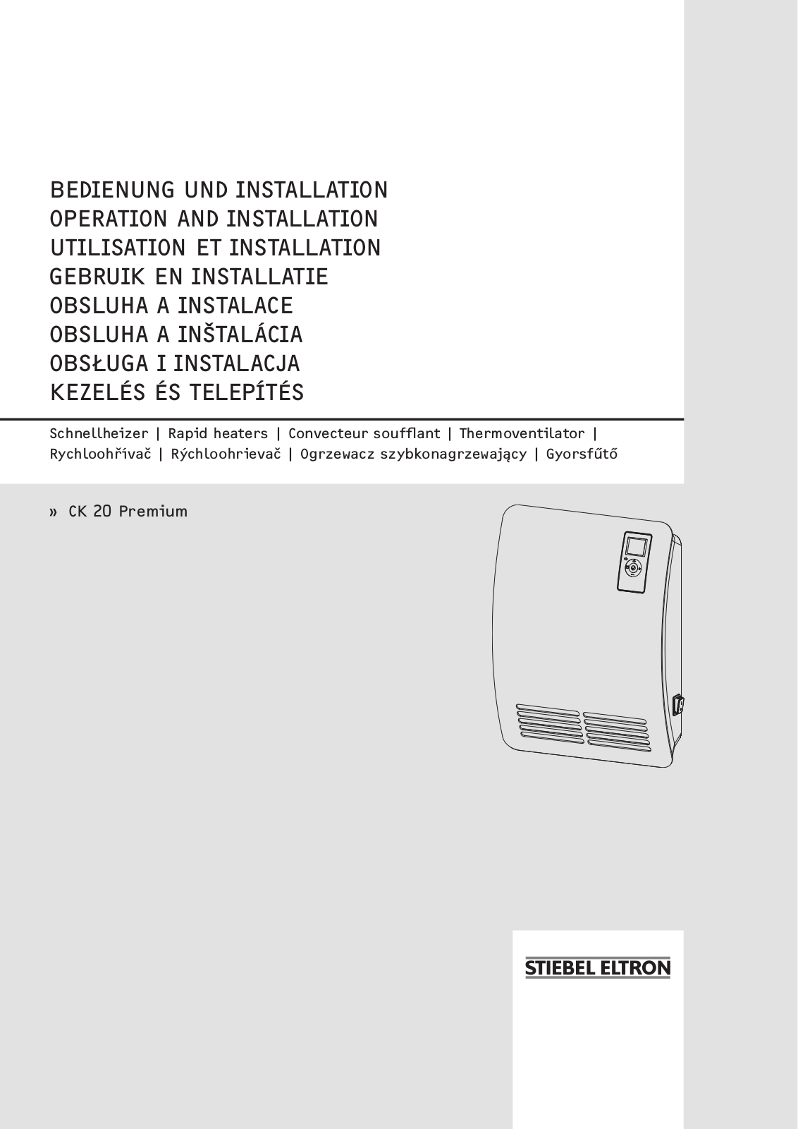 Stiebel Eltron CK 20 Premium User Manual