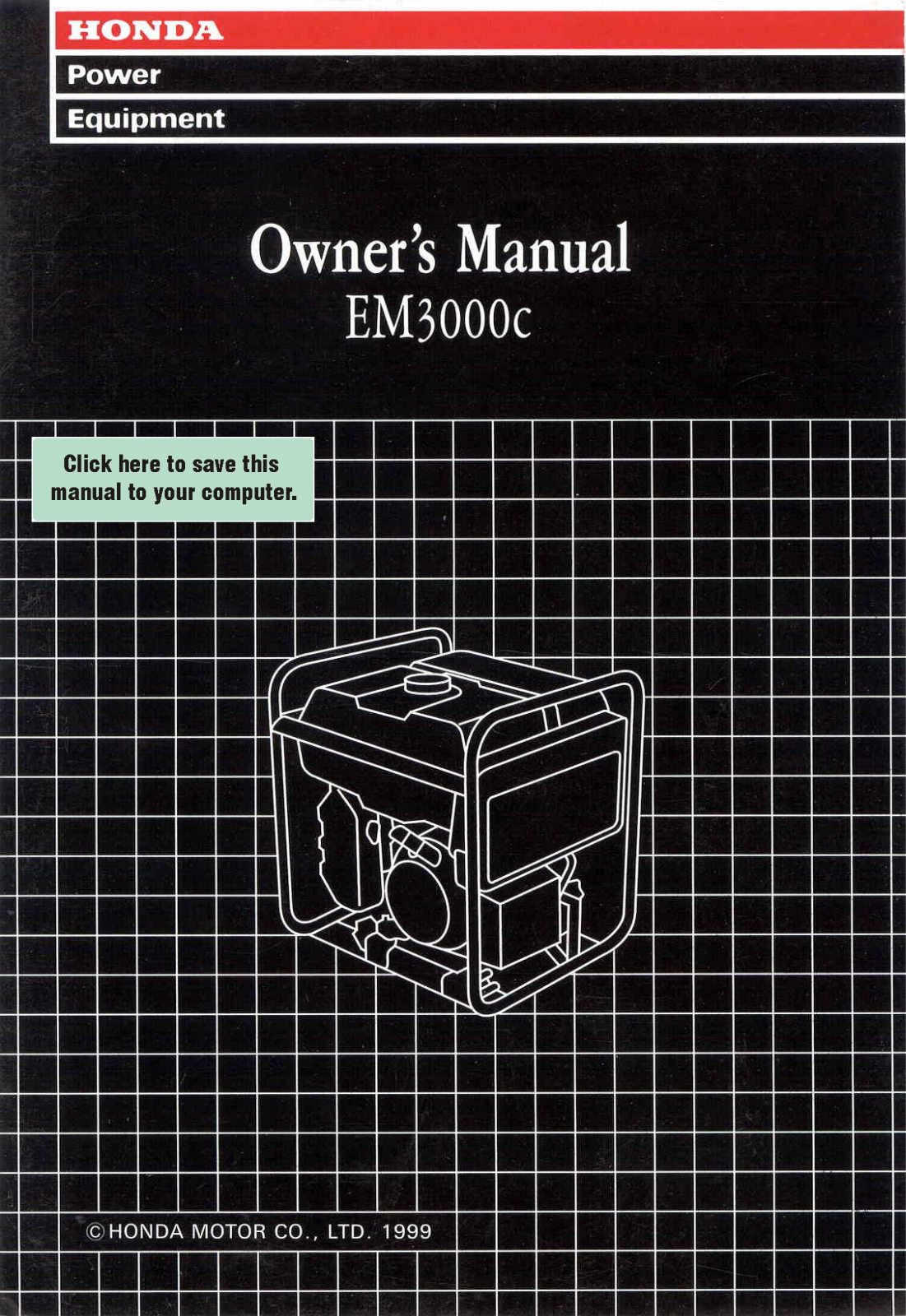 Honda Power Equipment EM3000c User Manual