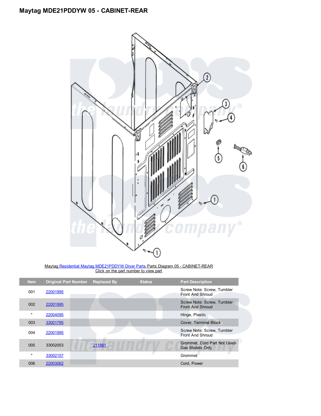 Maytag MDE21PDDYW Parts Diagram