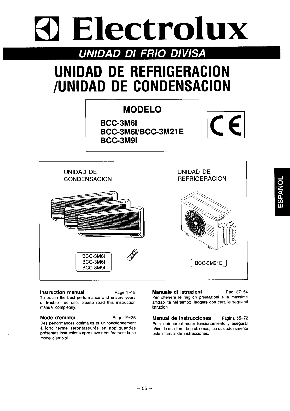 AEG BCC3M9I, BCC3M21E, BCC3M6I User Manual