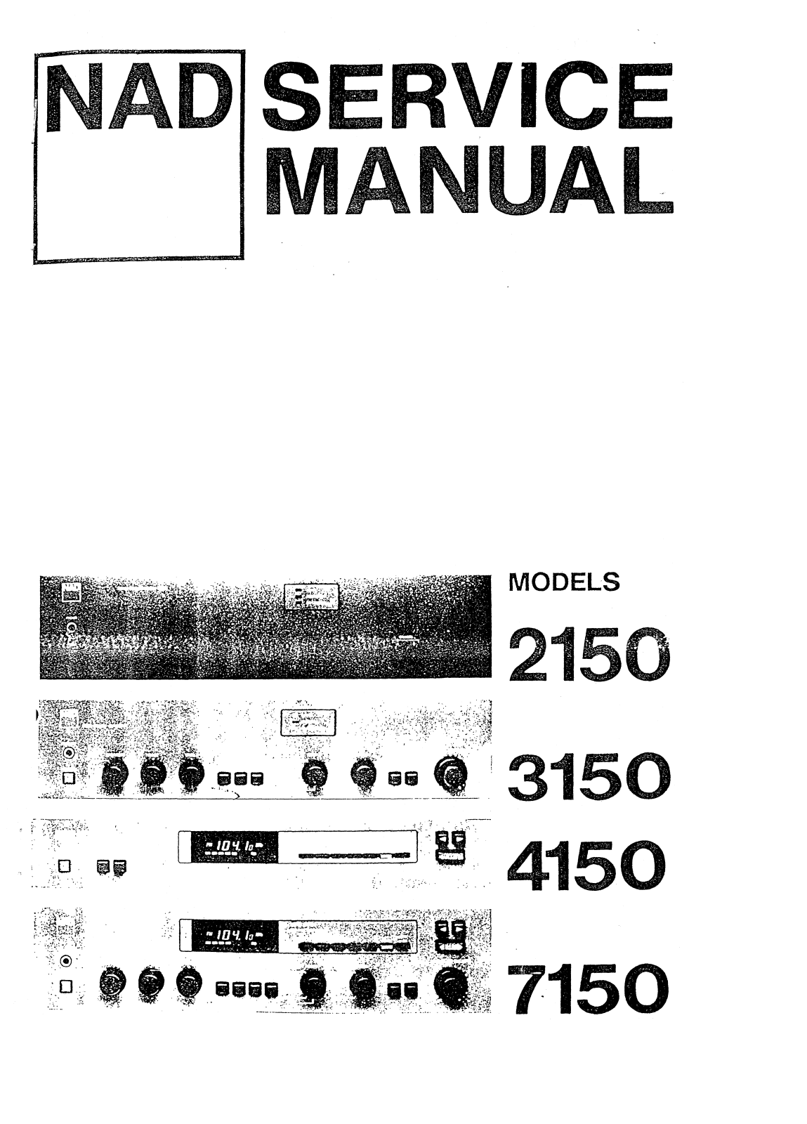 NAD 3150, 4150, 7150 Service Manual