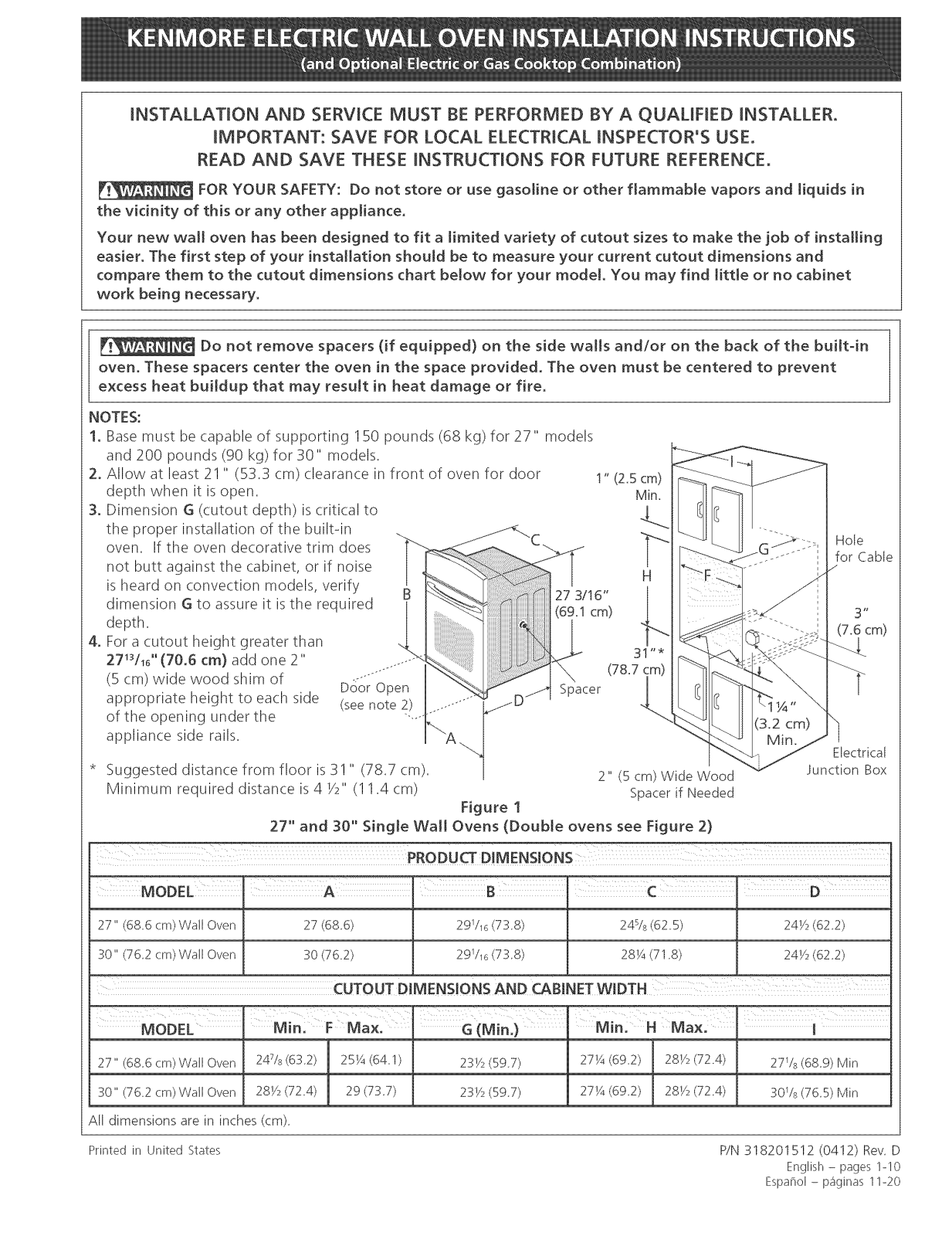 Kenmore Elite 79047833402, 79047872400, 79047879405, 79049079401, 79049079402 Installation Guide - ManualMachine.com