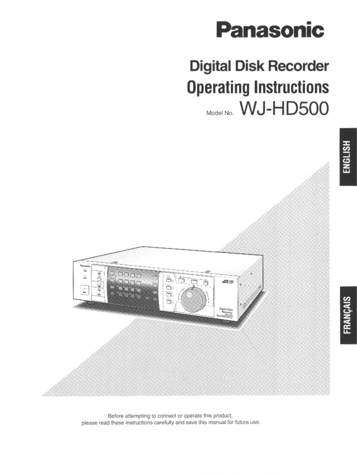 Panasonic WJ-HD500 User Manual