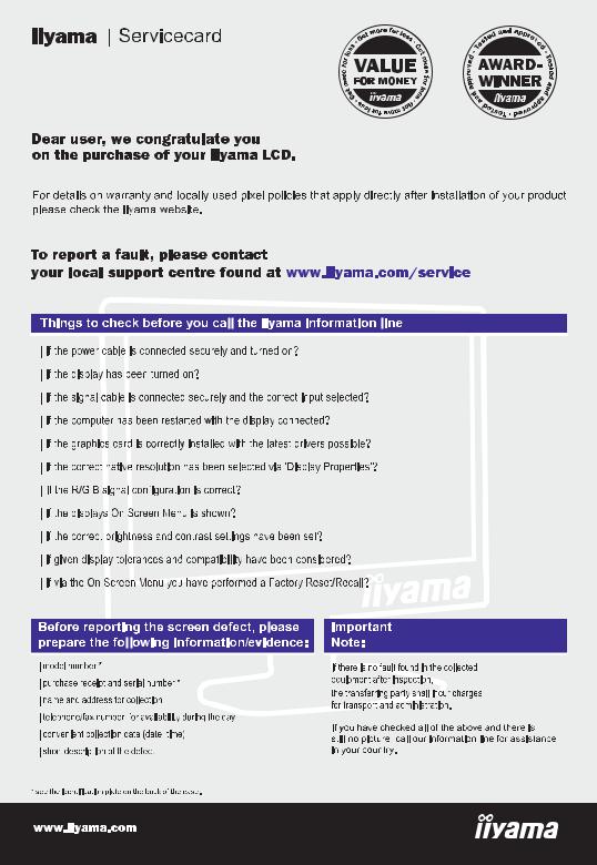 Iiyama B2888UHSU User Manual