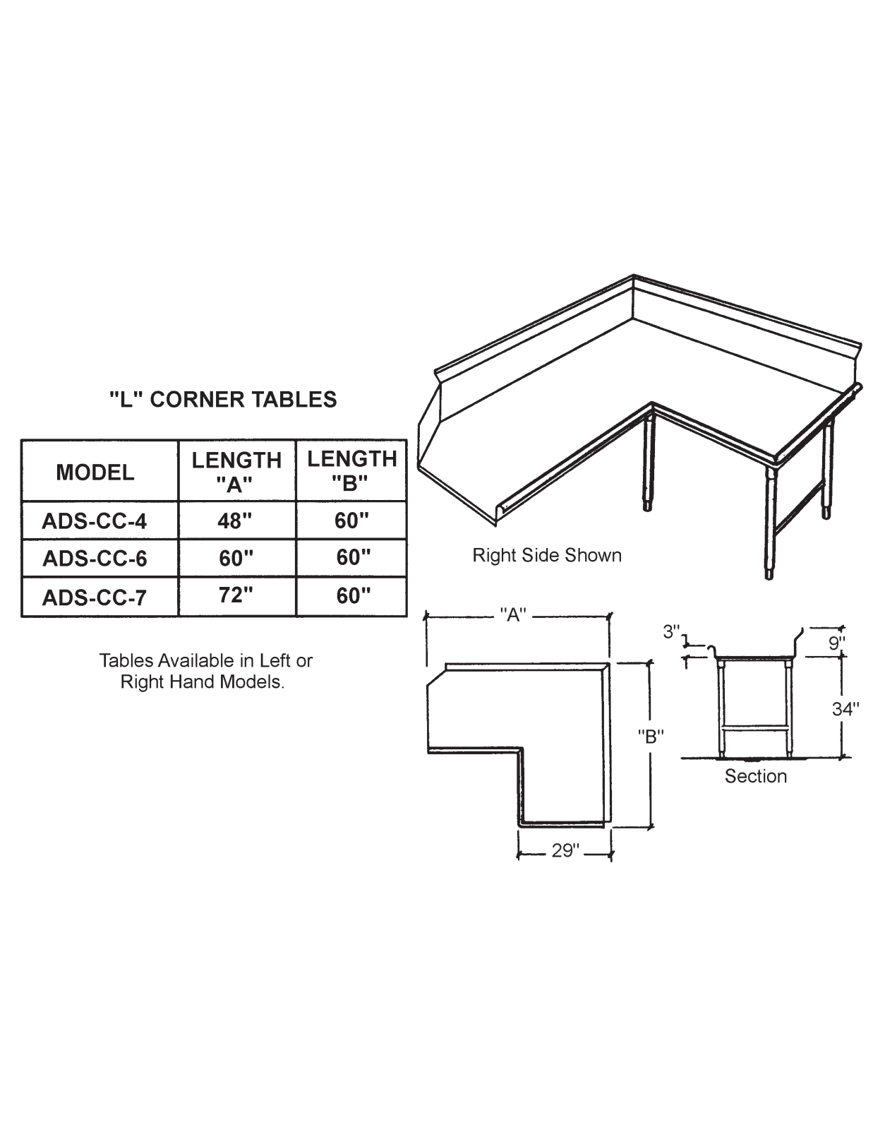 American Dish ADS-CC4 Specifications