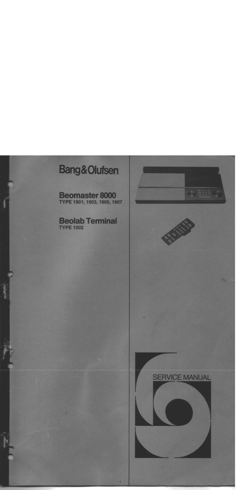 Bang and Olufsen Beomaster 8000 Service manual