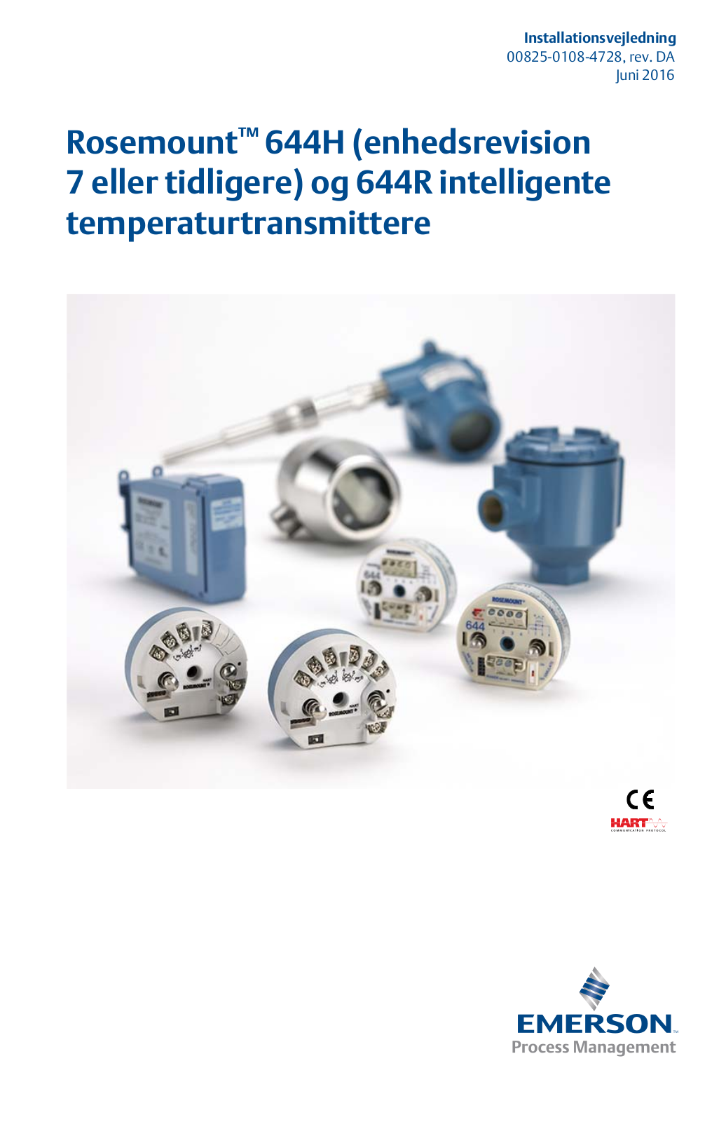 Rosemount Installationsvejledning: Rosemount 644H og 644R intelligente temperaturtransmittere Manuals & Guides