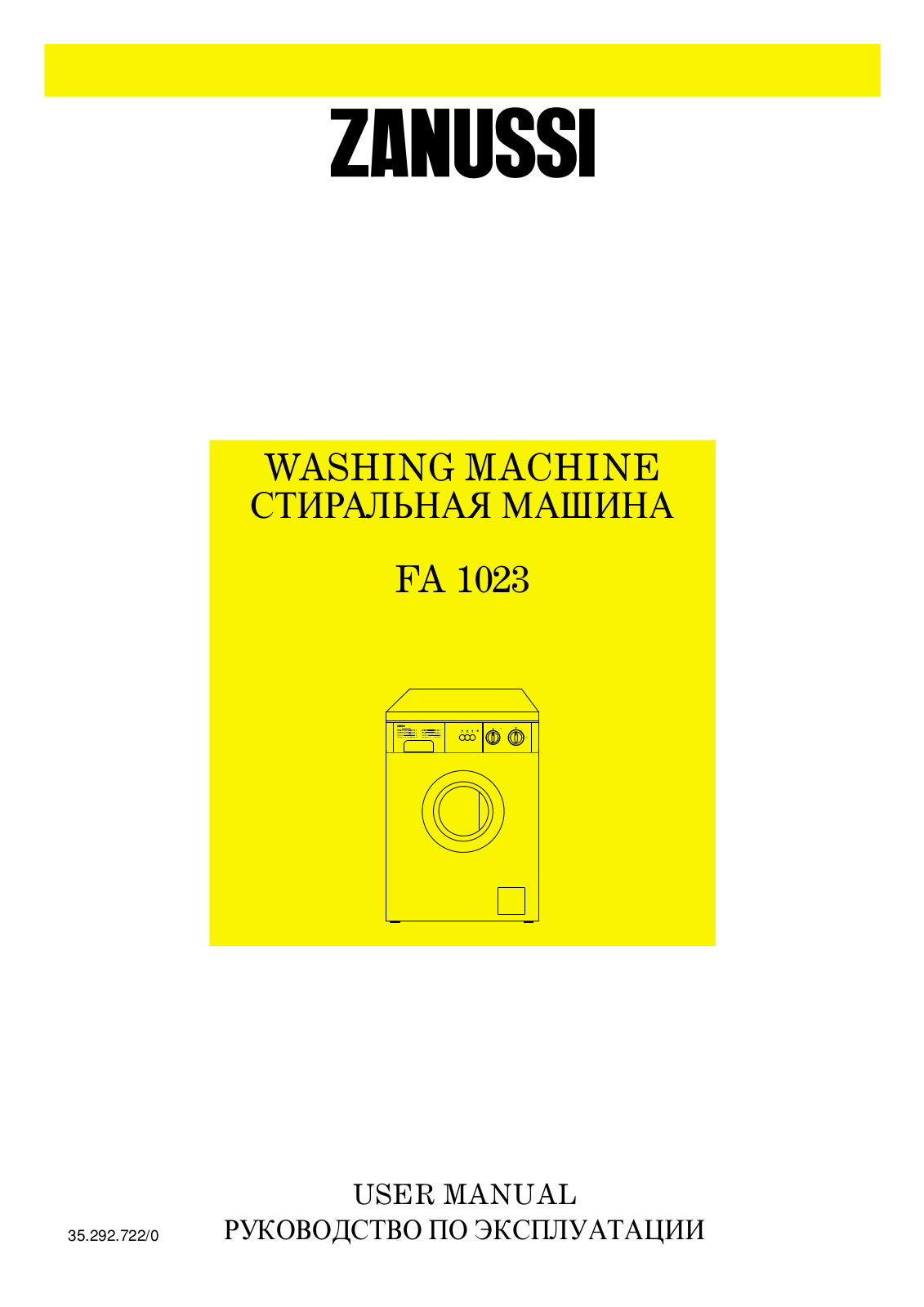 Zanussi FA 1023 User Manual