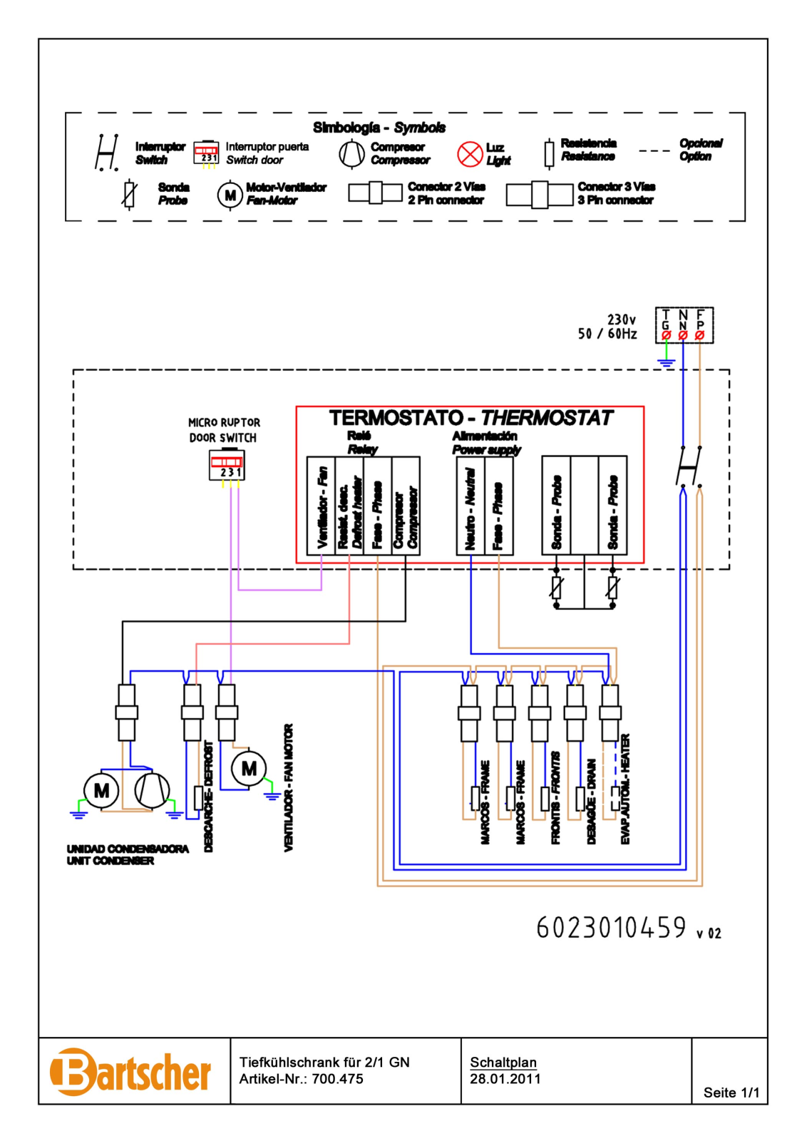 Bartscher 700.475 Schematic