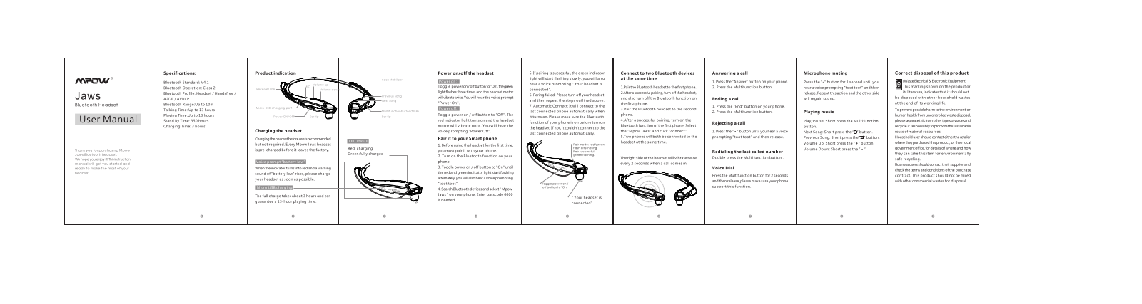 Mpow Jaws User Manual