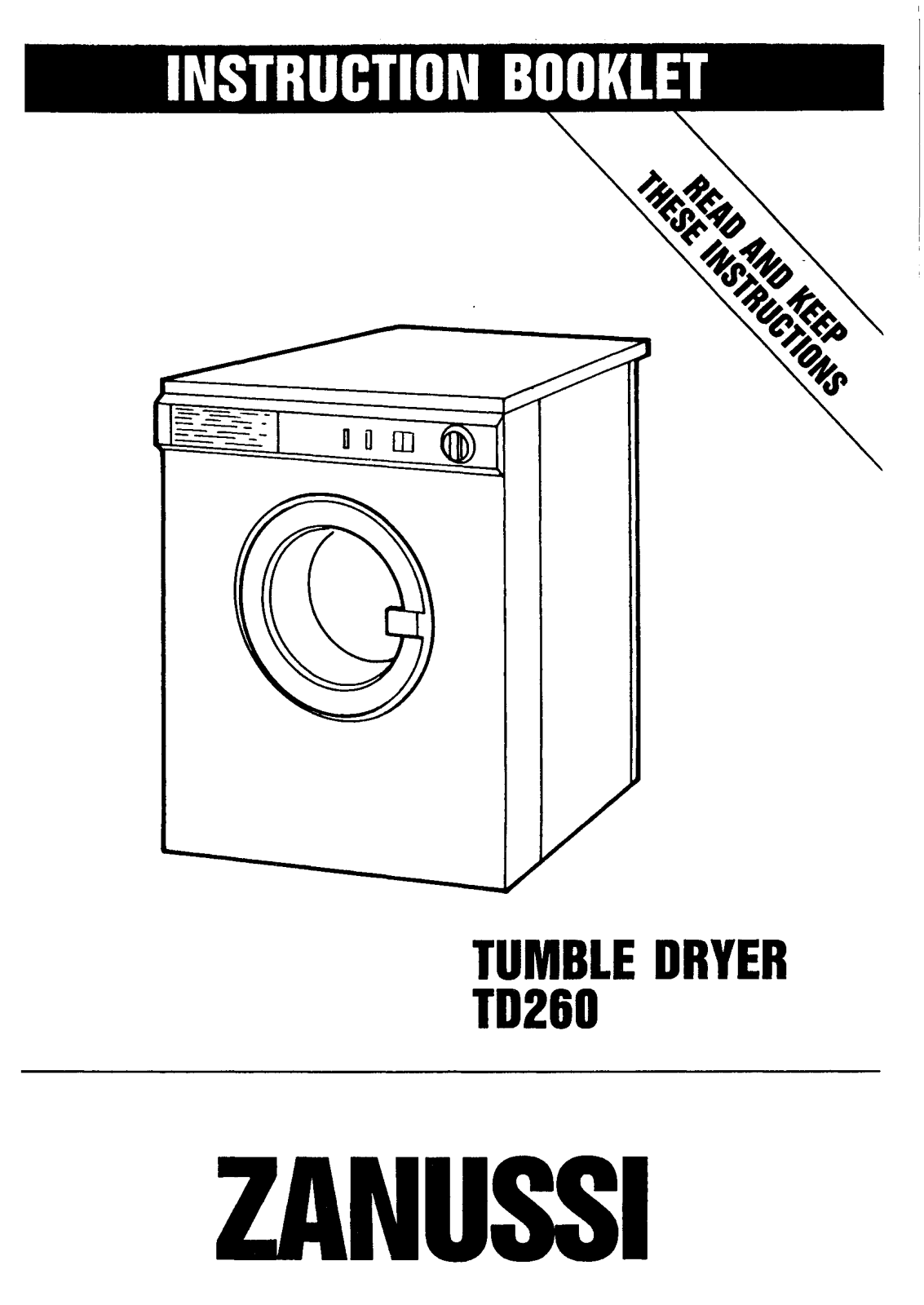 Zanussi TD260 User Manual