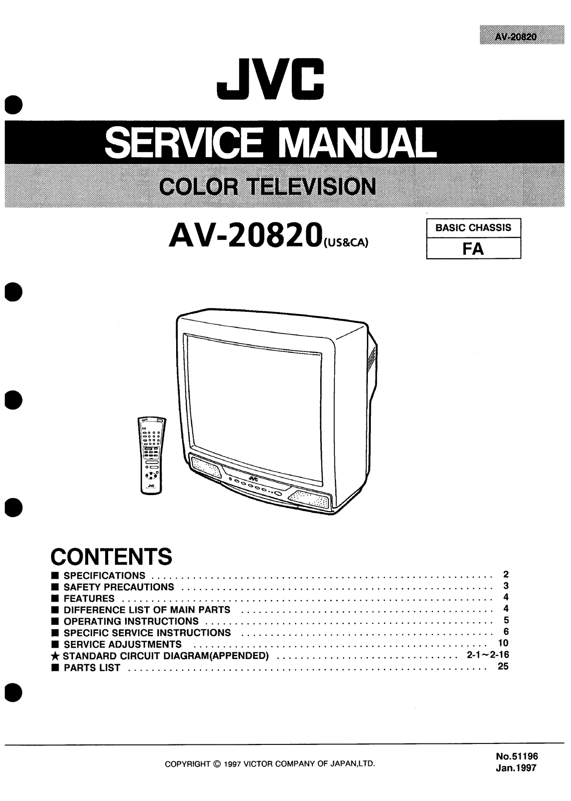 JVC av-20820 Diagram