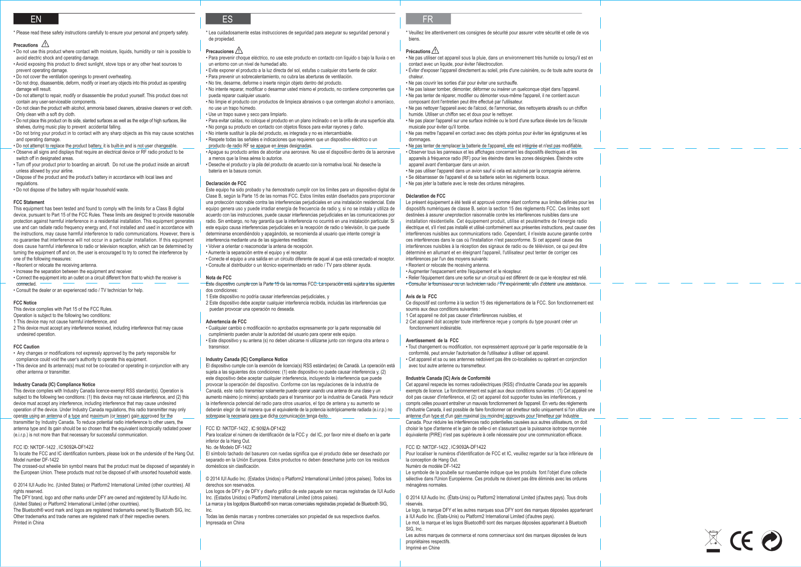 Platform2 DF-1422 User Manual