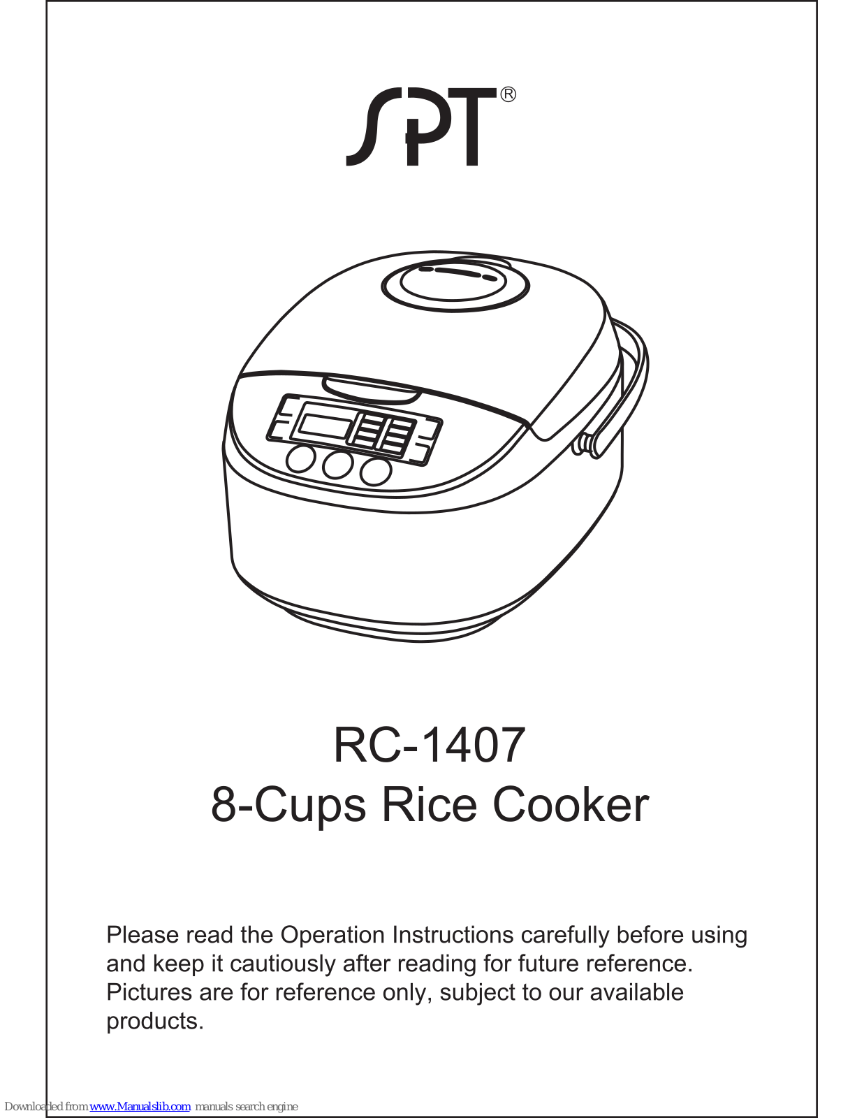 SPT RC-1407 Operation Instructions Manual