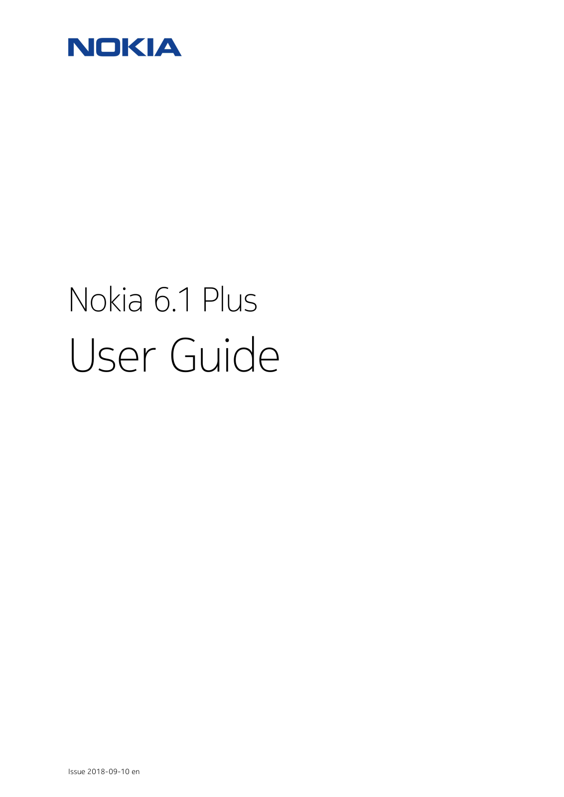 Nokia 6.1 Plus operation manual