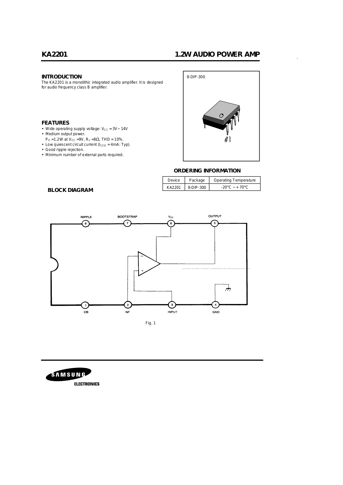 Datasheet KA2201 Datasheet (Samsung) - ManualMachine.com
