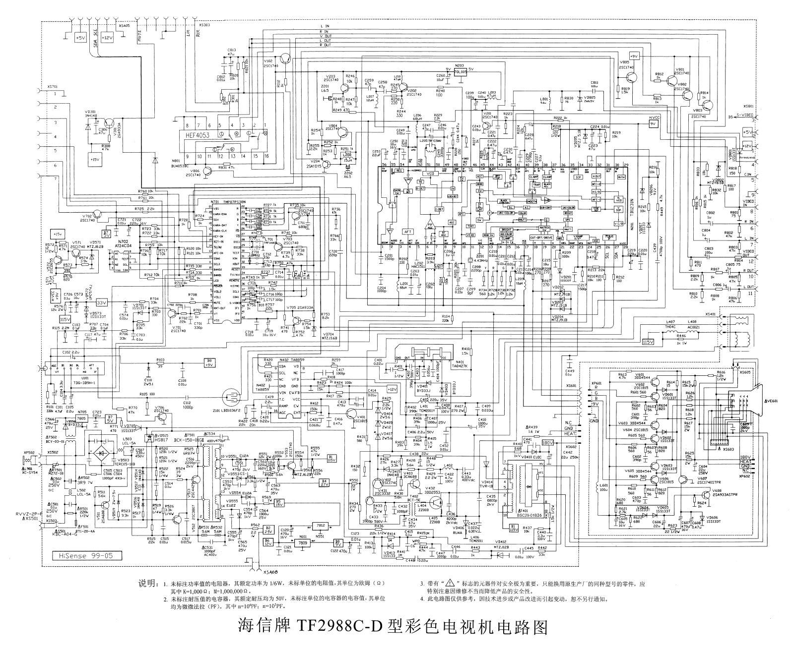 Hisense TF2988C-D Schematic