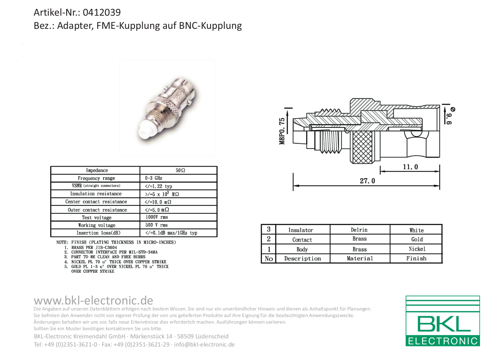 BKL BKL 0412039 Datasheet - ManualMachine.com