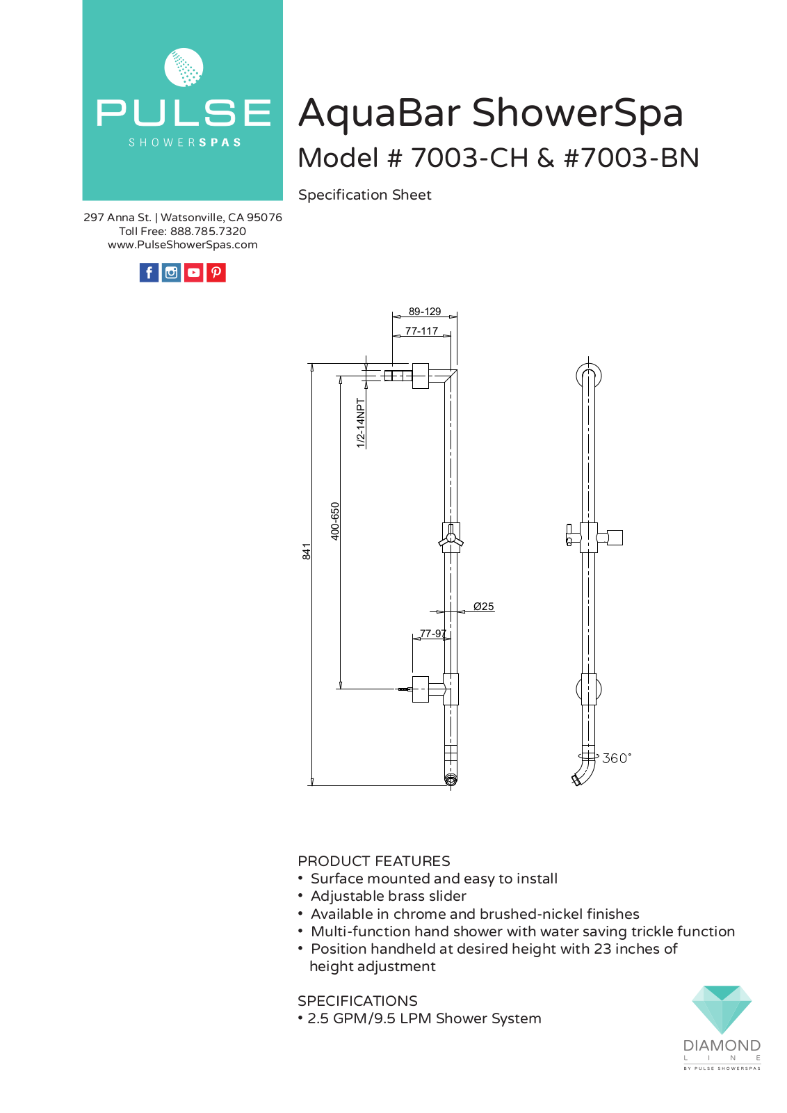 Pulse Showerspas ZZP10042 Specifications - ManualMachine.com